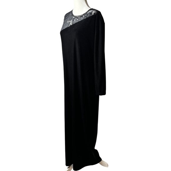 Womens SZ 12 Velvet dress Long Sleeves Evening Elegant Formal Wear holiday - Picture 4 of 12